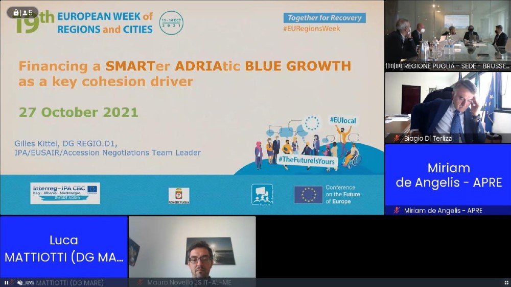 Galleria Ampia partecipazione per il workshop del progetto SMART ADRIA all’interno dei side events della #EURegionsWeek2021 - Diapositiva 5 di 10