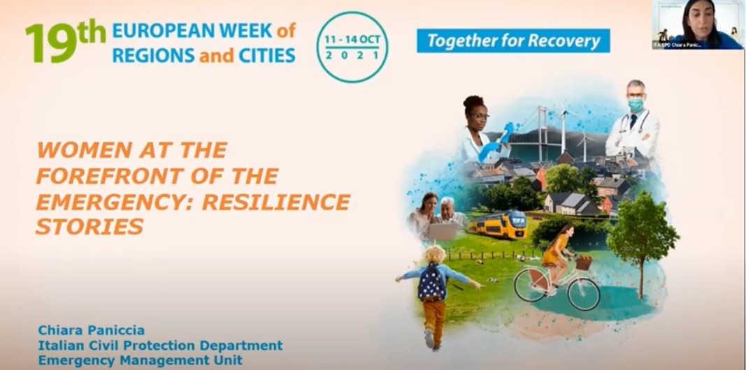 Gallery Online la registrazione del workshop Women at the forefront of the emergency resilience stories della EURegionsWeek 2021 - Slide 2 of 15